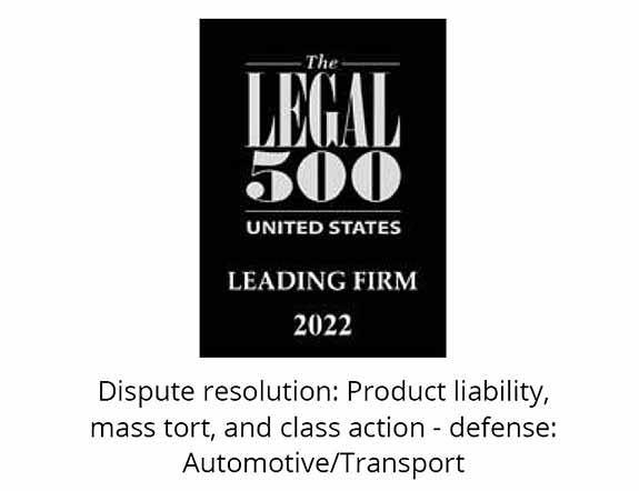Image of the Legal 500 United States Leading Firm 2022 award for Dispute resolution