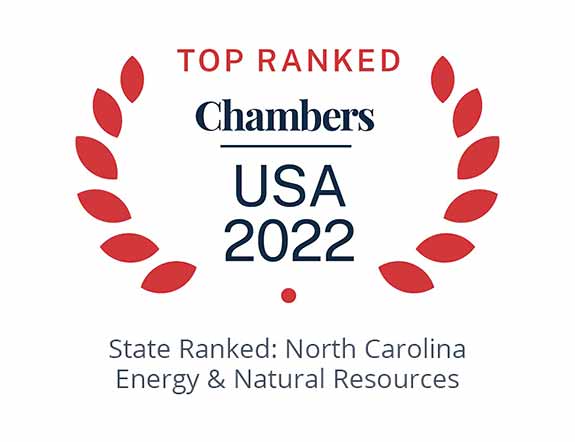 Nelson Mullins Nationally Ranked: State Ranked: North Carolina Energy & Natural Resources by Chambers USA 2022