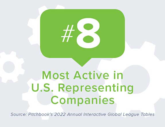 Nelson Mullins Emerging Companies Practice ranked number 8 for most active in US VC deals by Pitchbook’s Q1 2022 Annual Interactive Global League Tables.