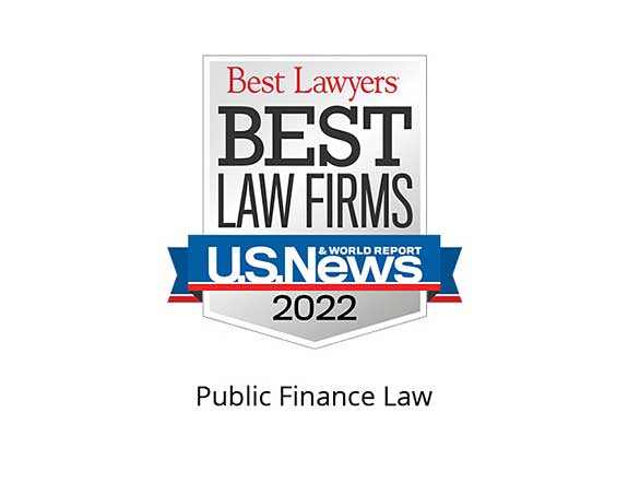 Best Lawyers Best Law Firms 2022 Badge, Public Finance Law