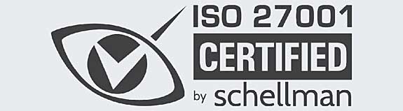 ISO 27001 Certified by schellman